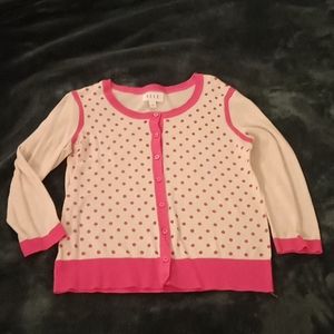 Elle pink polka dot cardigan